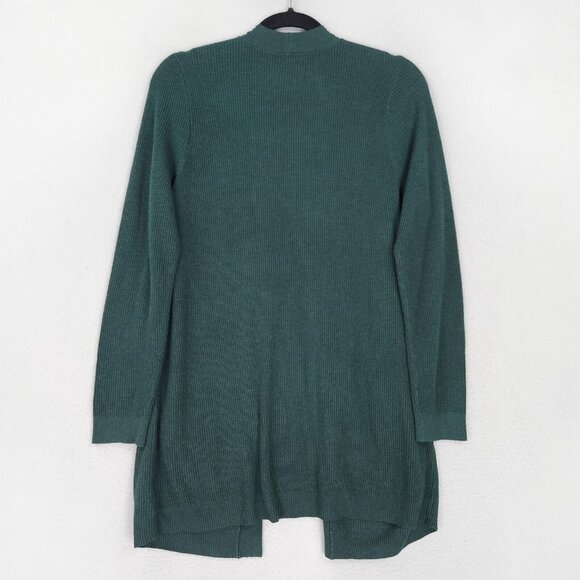 Torrid Sweater Womens 0 Large Green Cardigan Long Line Open Front Lightweight - Picture 11 of 12